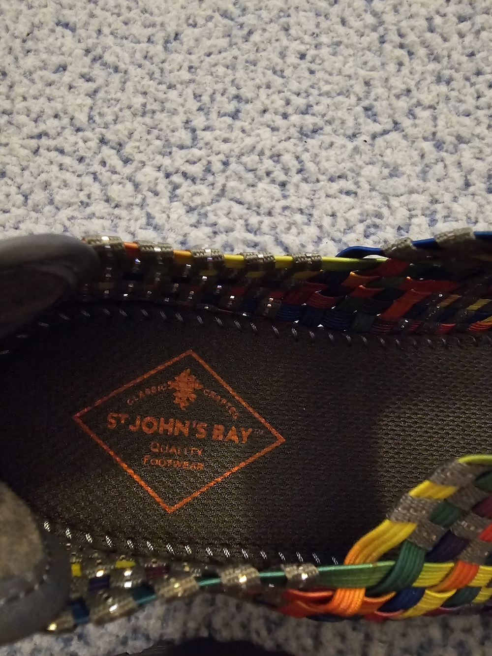 St. John's Bay Multicolor Woven Mary Jane Wedge - Picture 5 of 6